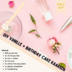 DIY pakket kaarsen maken | Geurkaarsen maken | Vanille & Birthday cake geur | Eco friendly & vegan wax | Soja wax | Kaarsen pakket | Amber glas